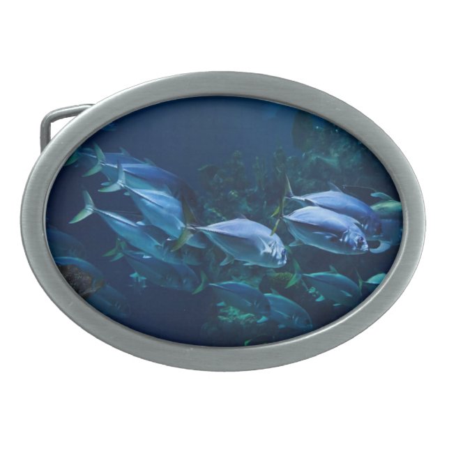 Cool Aquarium Fish Dark Water Belt Buckle (Front)