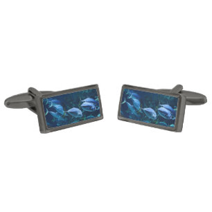 Cool Aquarium Fish Dark Water Cufflinks
