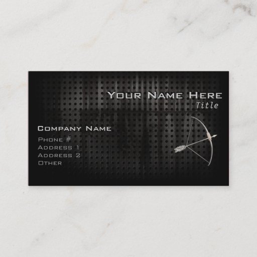 Customizable Cool Archery Business Cards