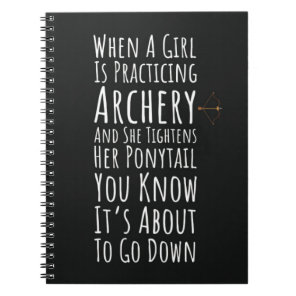 Cool Archery Gifts For Women Girl Bow Arrow Archer Notebook