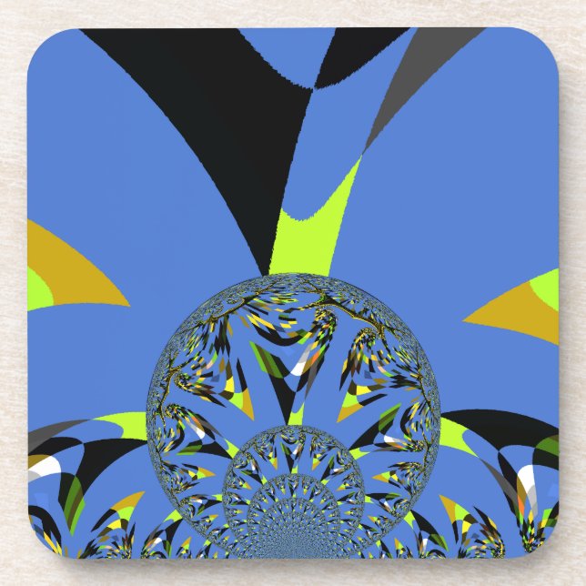 Cool Arches with Fractal Spheres Art Design Beverage Coaster (Front)