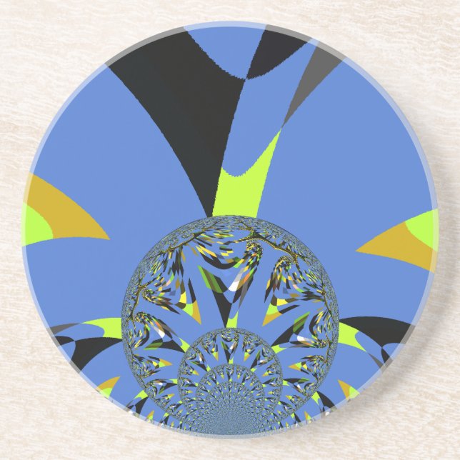 Cool Arches with Fractal Spheres Art Design Coaster (Front)