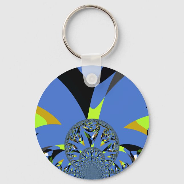 Cool Arches with Fractal Spheres Art Design Keychain (Front)