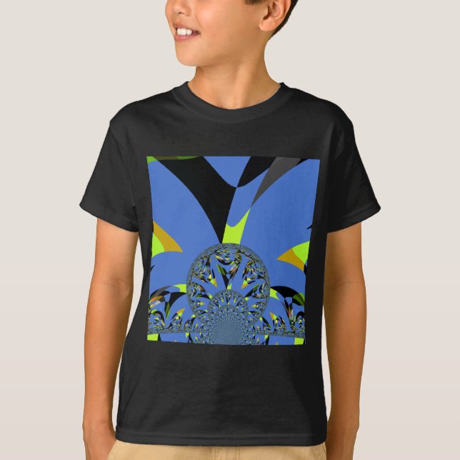 Cool Arches with Fractal Spheres Art Design T-Shirt (Front)
