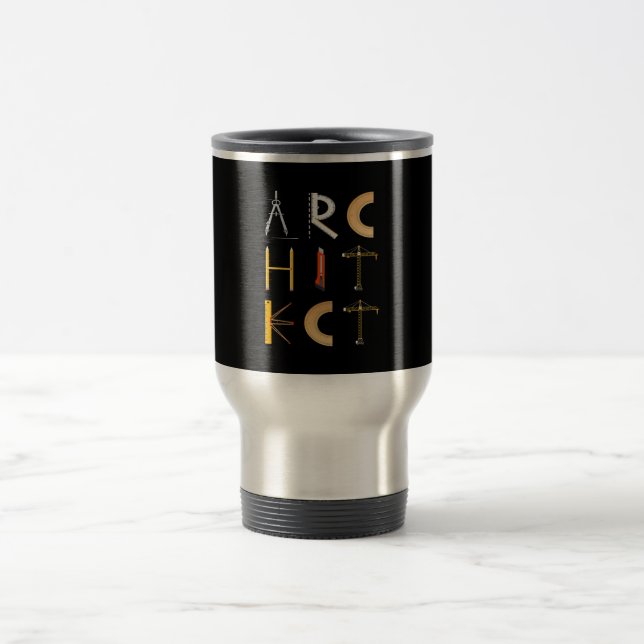 Cool Architect Novelty Landscapers Students Gift. Travel Mug (Center)