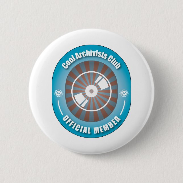 Cool Archivists Club Pinback Button (Front)