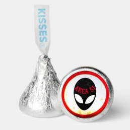Cool Area 51 Alien-Head Road Sign Red Black White Hershey&#174;&#39;s Kisses&#174;