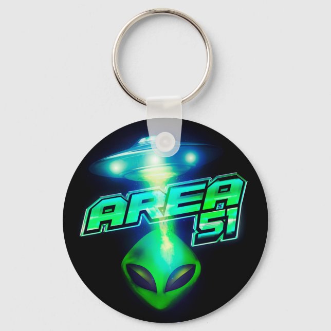 Cool Area 51 Alien Spaceship Keychain (Front)