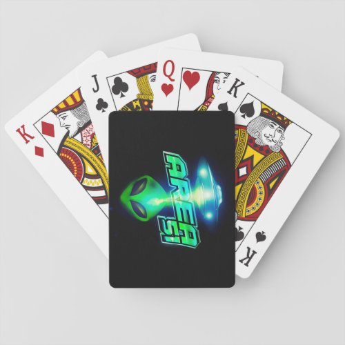 Cool Area 51 Alien Spaceship Poker Cards