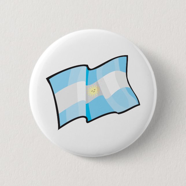 Cool Argentina Flag Button (Front)