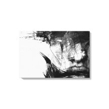 Cool Art Abstract Black White Face Woman