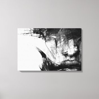 Cool Art Abstract Black White Face Woman Canvas Print by CANVASBYOLICHEL at Zazzle
