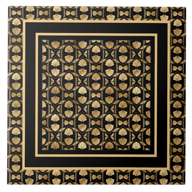 cool art deco decor ceramic tile (Front)