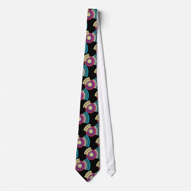 Cool Art Deco Design Man's Necktie (Front)