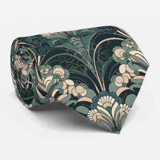 cool art deco pattern tiled  neck tie