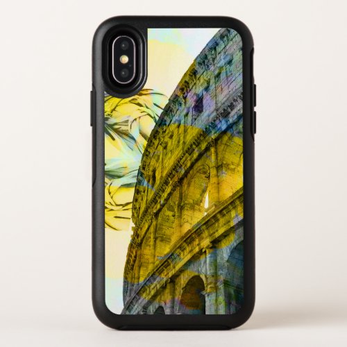 Cool art of Rome elements in trendy way OtterBox Symmetry iPhone X Case