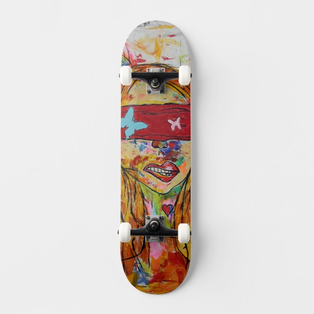 Cool Artistic Blinded Skateboard! Skateboard (Front)