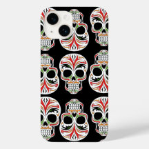 Cool artistic skull pattern Trendy black backdrop