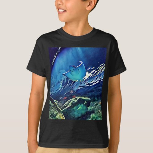 Cool Artistic Underside of Stingray T_Shirt