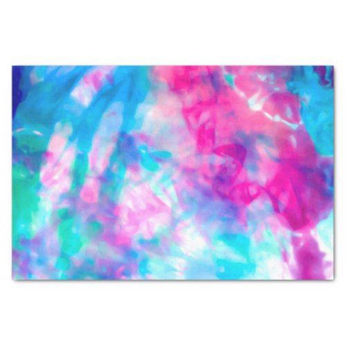 Cool Artsy Girly Purple Pink Blue Tie Dye Pattern Tissue Paper