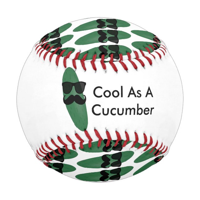 Cool As A Cucumber Baseball (Front)