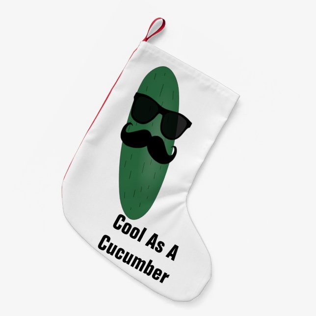 Cool As A Cucumber Christmas Stocking (Front (Hanging))