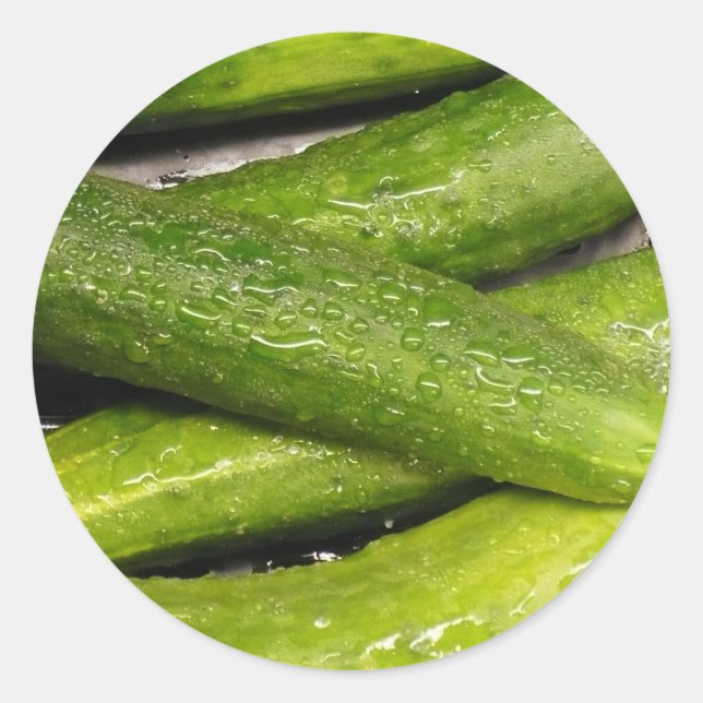 cool As A cucumber Classic Round Sticker (Front)