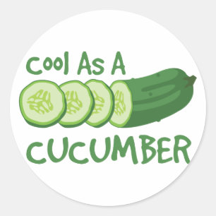 Cool As A Cucumber Classic Round Sticker