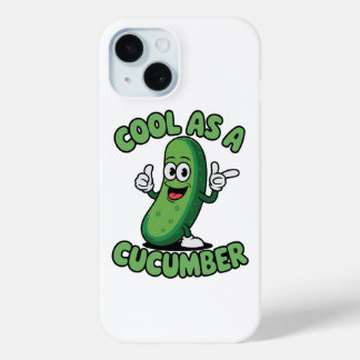 Cool as a Cucumber Costume Funny Cucumber iPhone 15 Case