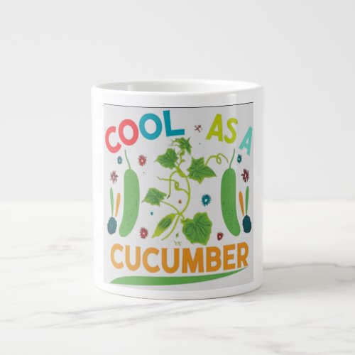 Cool as a cucumber giant coffee mug