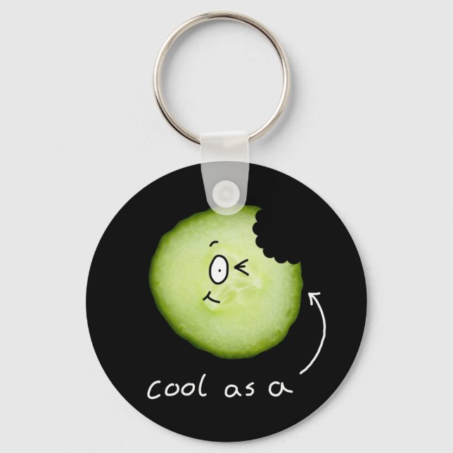 cool as a cucumber key chain (Front)