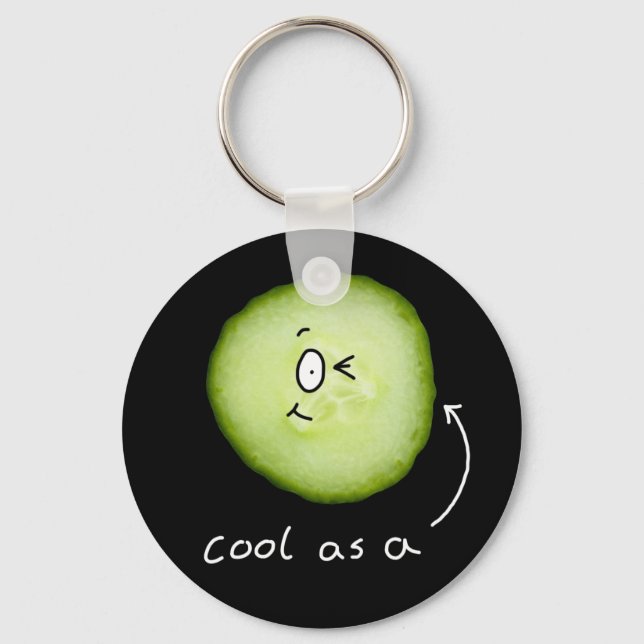 cool as a cucumber key chain (Front)
