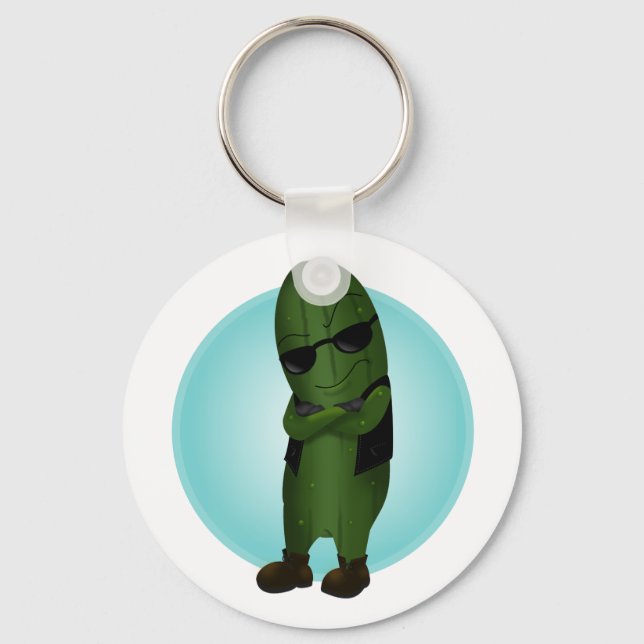 Cool As A Cucumber Keychain (Front)