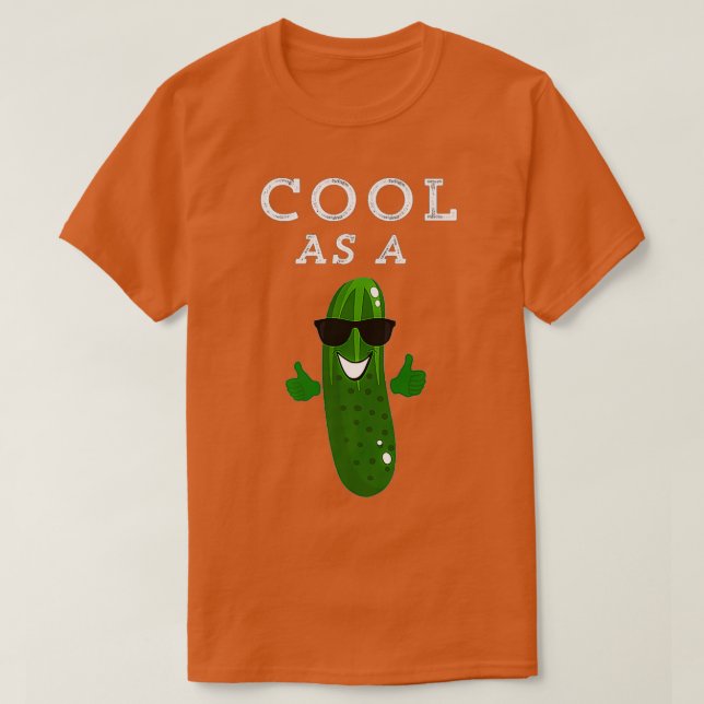 Cool As A Cucumber Kids Funny Cute Idiom Dude Thum T-Shirt (Design Front)