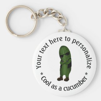 Cool As A Cucumber Personalized Keychain