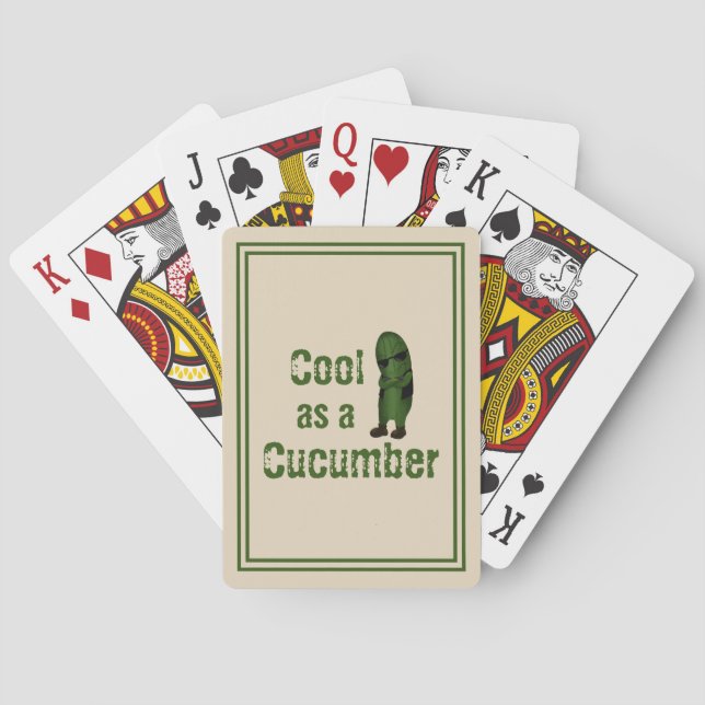 Cool As A Cucumber Poker Cards (Back)