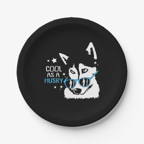 Cool As A Husky Dog Paper Plates