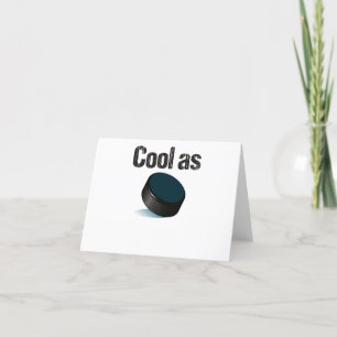 Cool as Puck Hockey Letterpress Thank You Card