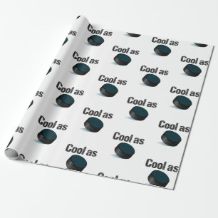 Cool as Puck Hockey Wrapping Paper