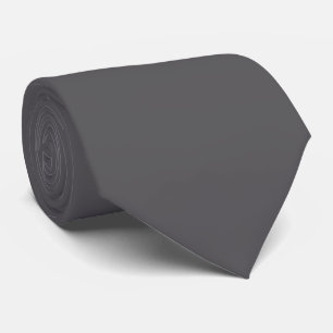 Cool Ashy Dark Gray Pop Of Color Neckwear