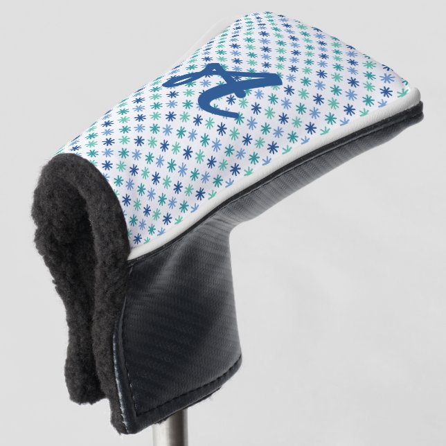 Cool AsteriskS Ocean Colors Personalized (Putter) Golf Head Cover (3/4 Front)