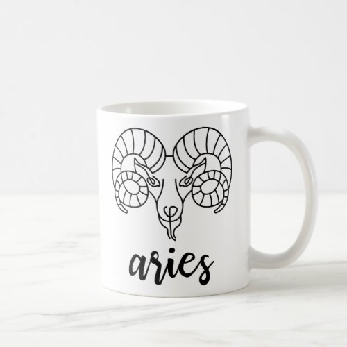 cool astrological birth sign aries zodiac coffee mug