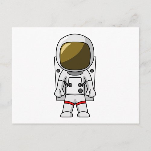 Cool Astronaut Cartoon Design Postcard