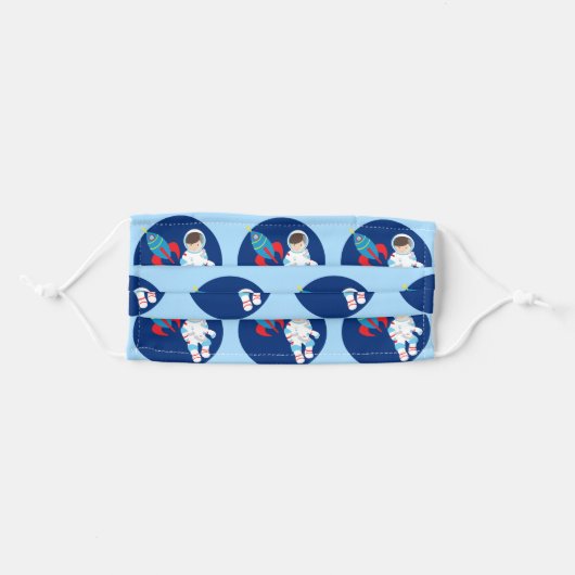 Cool Astronaut Kid Outer Space Adult Cloth Face Mask (Front, Folded)