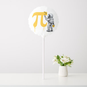 Cool Astronaut Painting Pi Symbol Pi Day Balloon