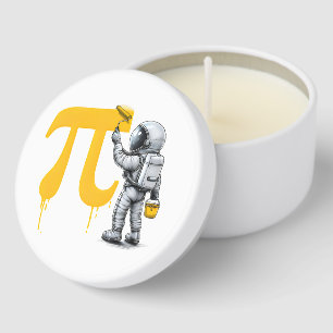 Cool Astronaut Painting Pi Symbol Pi Day  Mini Candle Favors