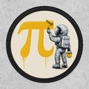 Cool Astronaut Painting Pi Symbol Pi Day Patch