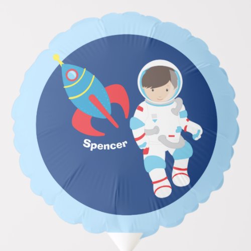 Cool Astronaut Rocket Ship Outer Space Birthday Balloon