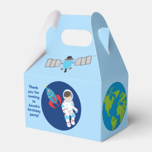 Cool Astronaut Rocket Ship Outer Space Boys Party Favor Boxes