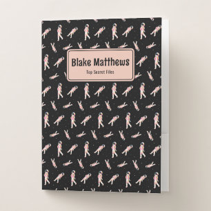 Cool Astronauts Floating In Space Pocket Folder